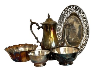 lot 282 image: Sensational Silver Plated Bowls and Coffee Pot