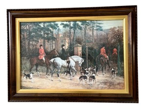 lot 221 image: Returning Home Wall Art Dark Wood Frame