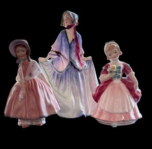lot 218 image: Royal Doulton Figurines including Lily, Sweet Anne and Valerie