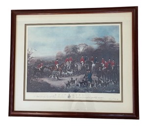 lot 99 image: The Bury Hunt Painted by C Agar, Animals by J Maiden and Engraved by Bromley