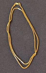 lot 87A image: Delicate 14k Yellow Gold Box Chain