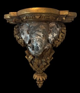 lot 303 image: Elegant Elephant Shelf