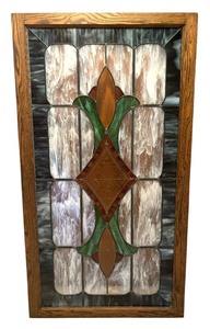 Stunning Artisan Crafted Stained Glass Panel Signed by Mike Mealey