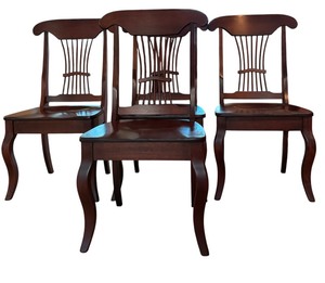 lot 474 image: Beautiful Set of Four Cherry Wood Dining Chairs
