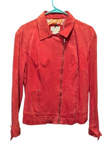 lot 456 image: Gorgeous Dark Pink 100% Leather Jacket by Live A Little