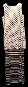 lot 438 image: Two Black Dresses by Emma Michele & Jessica Howard &   Black with White Polka Dots  Black with White Stripes
