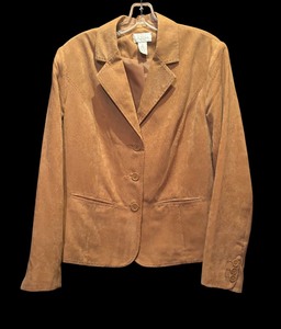 lot 366 image: Studio Woks Suede Camel Color Blazer  Jacket