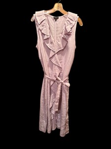 lot 358 image: Talbots Linen Periwinkle Dress with Ruffles