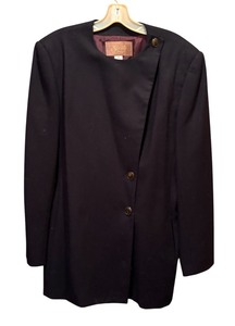 lot 354 image: Black Vintage Seville Virgin Wool Coat