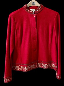 lot 425 image: Talbots Boiled Wool Sweater  Jacket Size XL