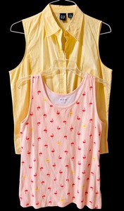 lot 424 image: Wonderful Colorful Spring  Cruise Wear Tops by Lands End and Gap