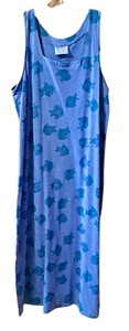 lot 422 image: Lovely Vintage Purple  Blue Cotton Tank Dress by Fresh Produce, Size L
