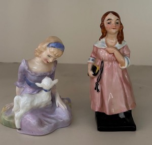 lot 320 image: Doulton Figurines  Little Nell abd Mary Had a Little Lamb
