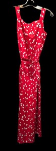 lot 83 image: Liz Clairborne Long Summer Dress in Red with White Flowers