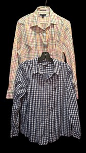 lot 88 image: Lands End Button-Down Shirts in Blue & White and Multi Colors