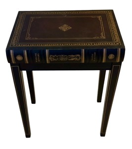 lot 370 image: Petite Vintage Faux Book Table
