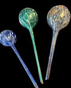 lot 298A image: Indoor Plant Watering Globes  Automatic Self Water Bulbs  Aqua Water Globe  Decorative Hand-Blown Glass
