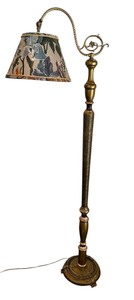 lot 209 image: Vintage Brass Floor Lamp