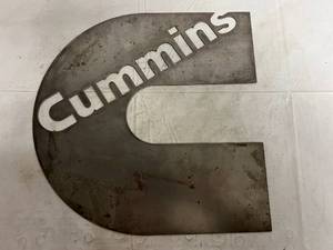 lot 1 image: Cummins Laser Cut Metal Sign