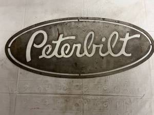 lot 2 image: Peterbilt Laser Cut Metal Sign