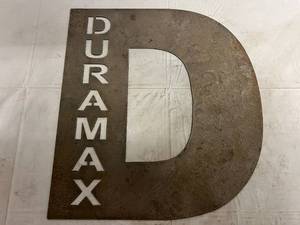 lot 8 image: Duramax Laser Cut Metal Sign