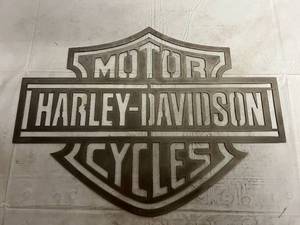 lot 12 image: Harley-Davidson Laser Cut Metal Sign