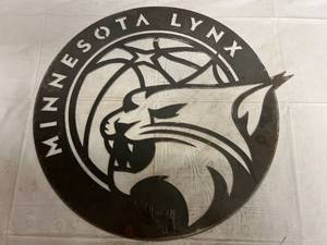 lot 29 image: Minnesota Lynx Laser Cut Metal Sign