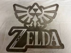 lot 31 image: Zelda Laser Cut Metal Sign