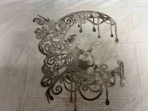 lot 34 image: Elegant Laser Cut Metal Sign