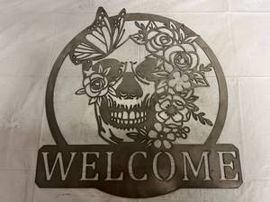 lot 38 image: Welcome Laser Cut Metal Sign