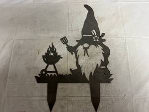 lot 42 image: Gnome Laser Cut Metal Sign