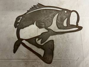 lot 47 image: Bass Laser Cut Metal Sign