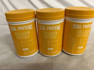 lot 110 image: 3 Jars of Vital Proteins Collagen Peptides