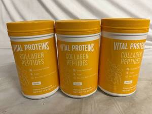 lot 114 image: 3 Jars of Vital Proteins Collagen Peptides