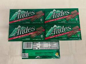 lot 23 image: 5x 28pieces Andes Crme De Menthe Thins