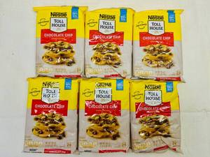 lot 69 image: 6x 16.5oz(24cookies) Nestle Toll House Chocolate Chip Cookies