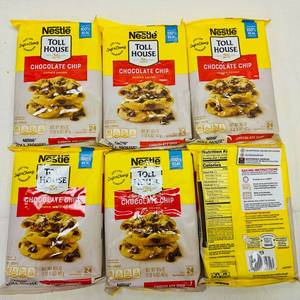 lot 72 image: 6x 16.5oz(24cookies) Nestle Toll House Chocolate Chip Cookies
