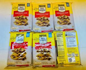 lot 73 image: 6x 16.5oz(24cookies) Nestle Toll House Chocolate Chip Cookies