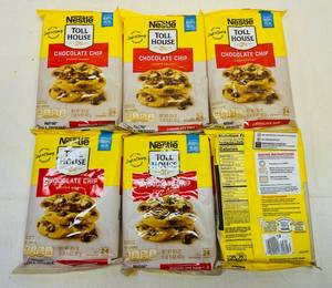 lot 75 image: 6x 16.5oz(24cookies) Nestle Toll House Chocolate Chip Cookies
