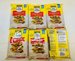 lot 76 image: 6x 16.5oz(24cookies) Nestle Toll House Chocolate Chip Cookies