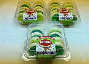 lot 80 image: 3x 10 Lofthoue Frosted Sugar Cookie-Dinosaur