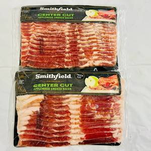 lot 98 image: BB. 2x 12oz Center Cut Applewood Smoked Bacon