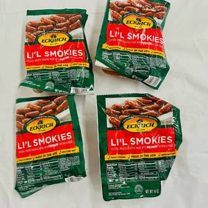 lot 102 image: CC. 4x 14oz Eckrich Lil Smokies