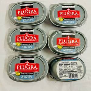 lot 112 image: CC. 6x 7oz Plugra Spreadable Butter-Olive Oil & Sea Salt
