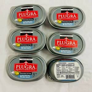 lot 116 image: CC. 6x 7oz Plugra Spreadable Butter-Olive Oil & Sea Salt