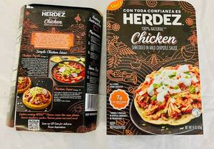 lot 134 image: F. 2x Herdez Chicken Shredded in Mild Chipotle Sauce