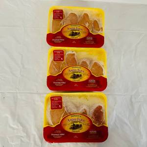 lot 155 image: H. 3x 1.35lb pkgs Gourmet Fillet Boneless Skinless Chicken Breast-Gerber Amish Farms