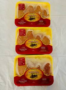 lot 156 image: H. 3x 1.35lb pkgs Gourmet Fillet Boneless Skinless Chicken Breast-Gerber Amish Farms