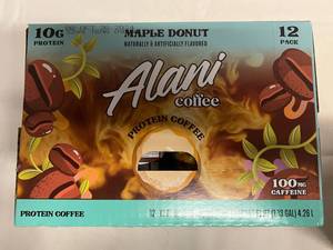 lot 396 image: MM. 12x 12oz Alani Coffee-Maple Donut