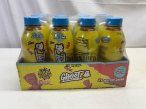 lot 386 image: MM. 12x 16.9oz Ghost Hydration Drink-Orange-Sour Patch Redberry
